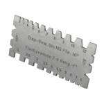 Screw thread grinding gauge pitch 2-12 mm, Vee-form threads 55°-60°, Square threads 2-8 turns